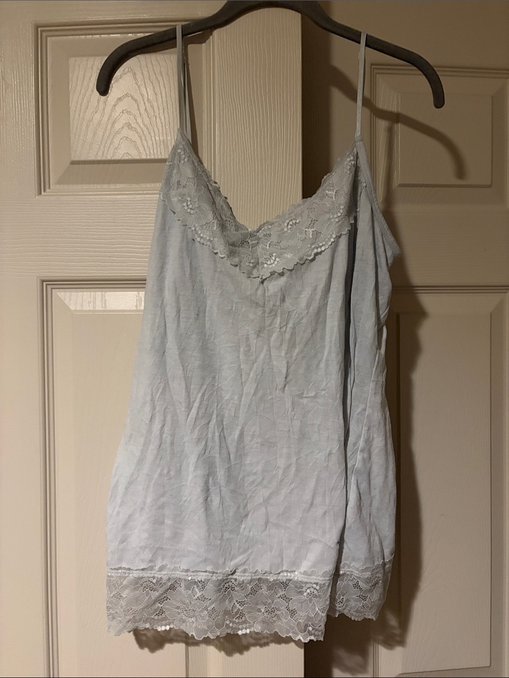 Maurices Light Blue Lace-Trim Camisole